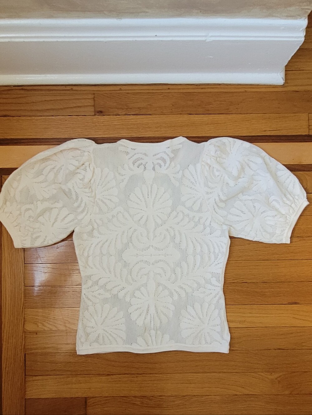 ULLA JOHNSON CARINA MESH FLORAL TOP - Picture 5 of 6